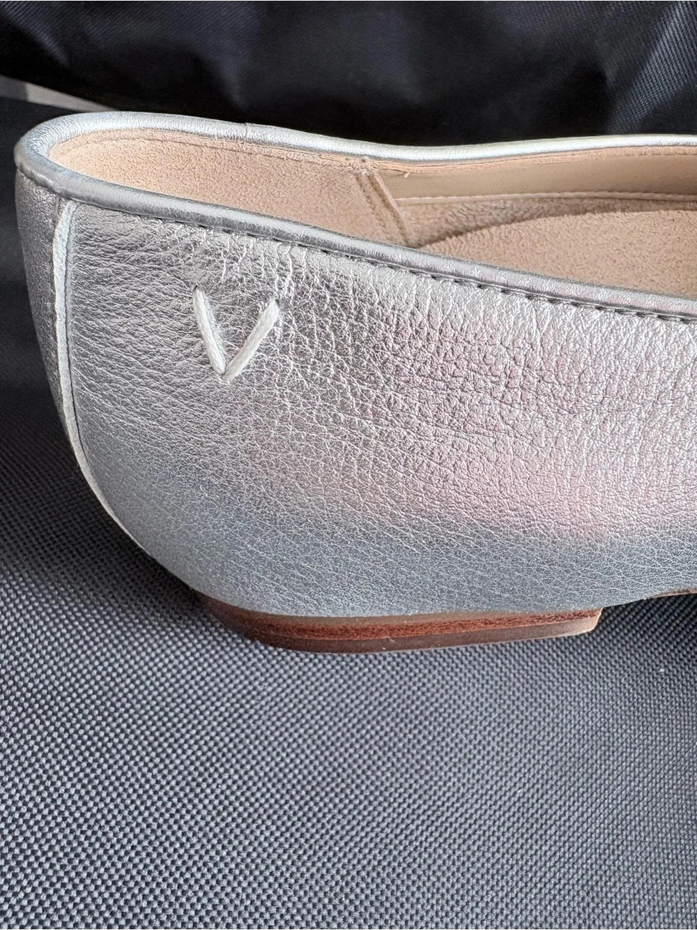 Vionic Metallic Silver Slip-On Loafers